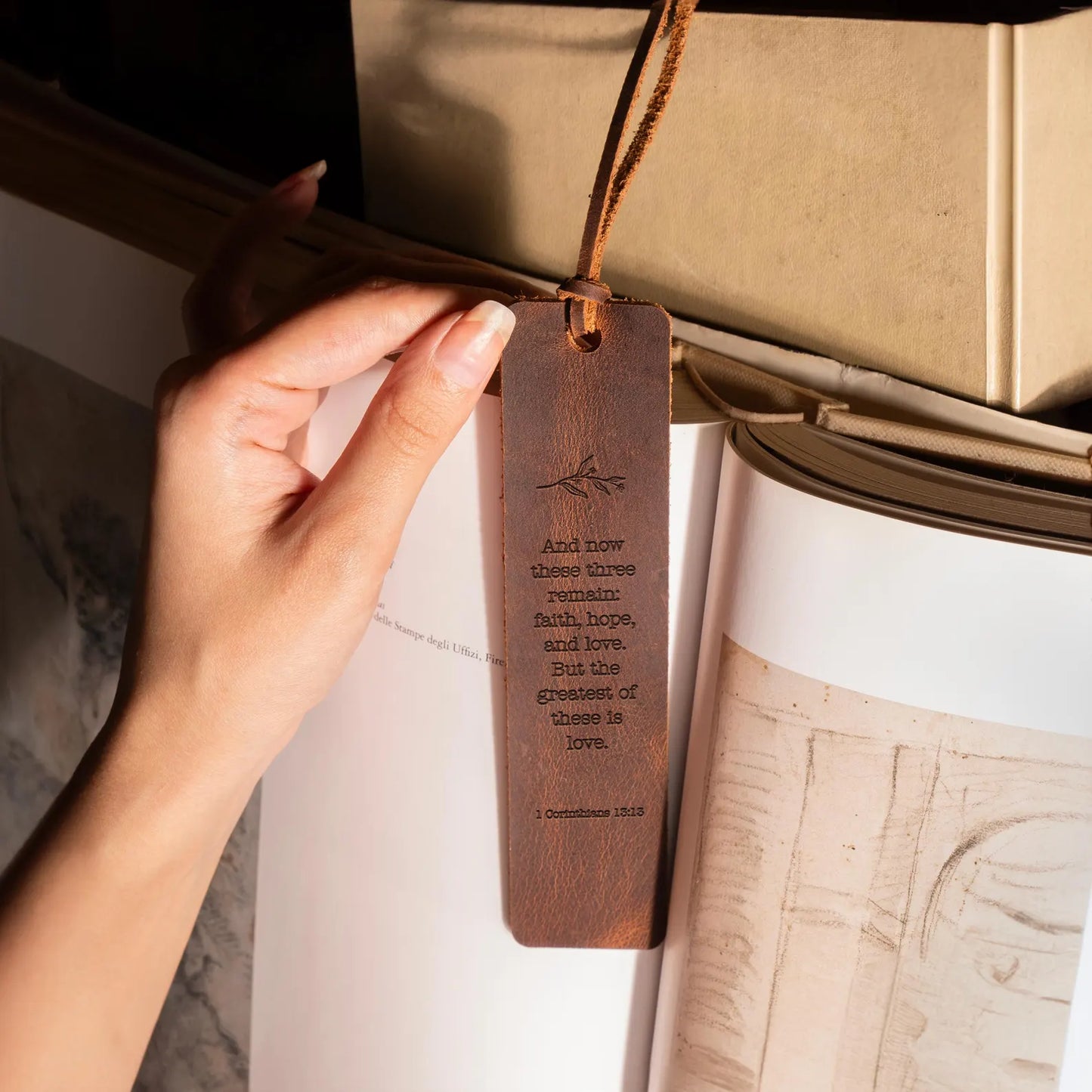 Bible Verse Leather Bookmarks (2 pack)